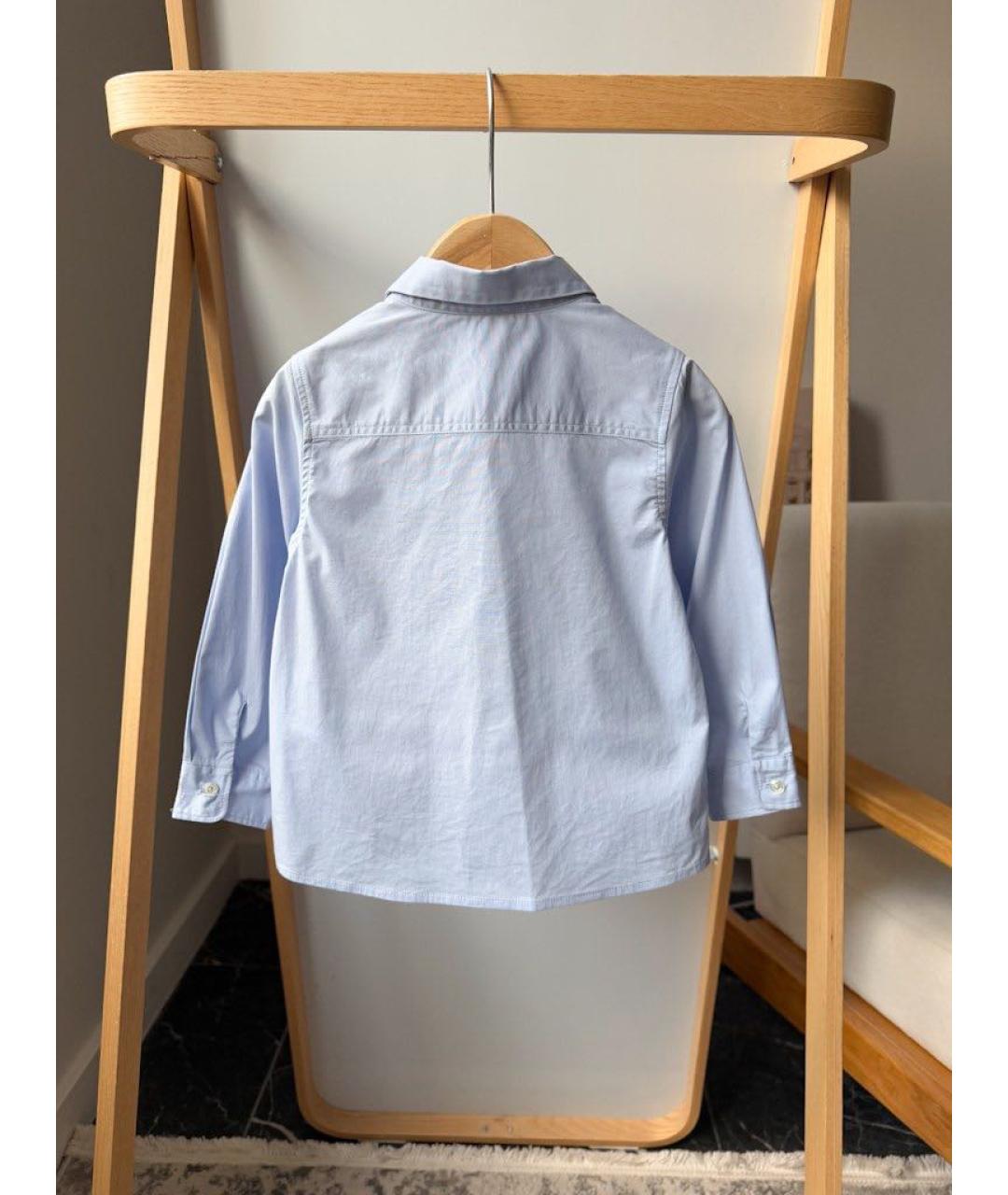 GUCCI Голубая хлопковая детская рубашка, фото 2