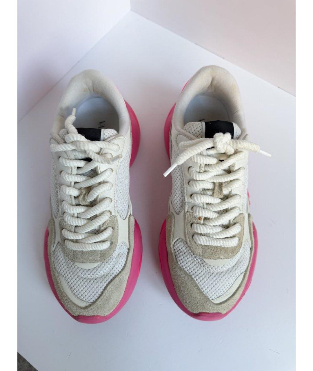 VALENTINO Белые кожаные кроссовки, фото 3