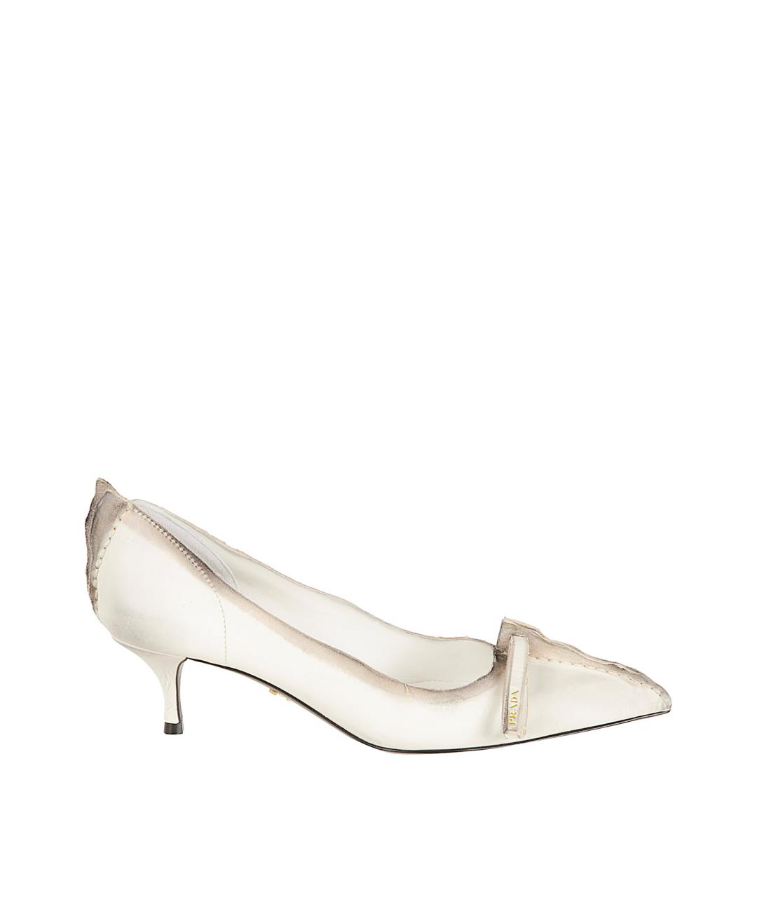 PRADA Бежевые кожаные туфли, фото 1