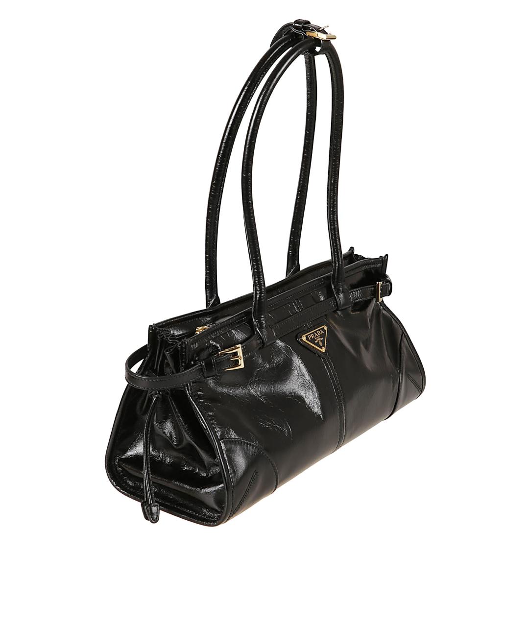 PRADA Черная кожаная сумка тоут, фото 3