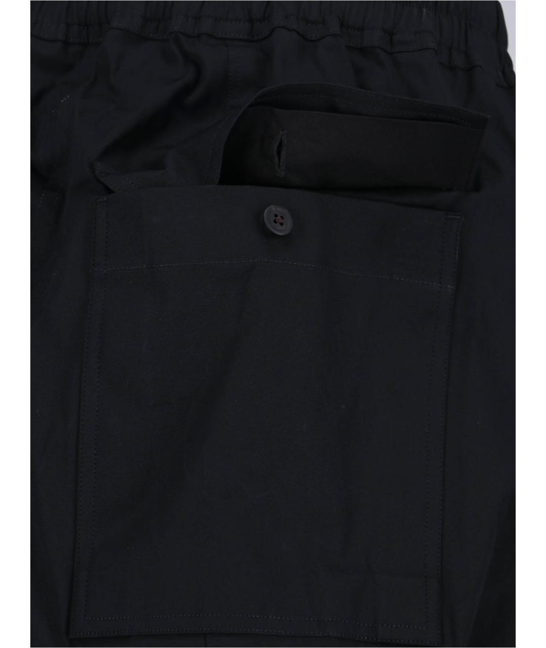 RICK OWENS Черные хлопковые повседневные брюки, фото 4