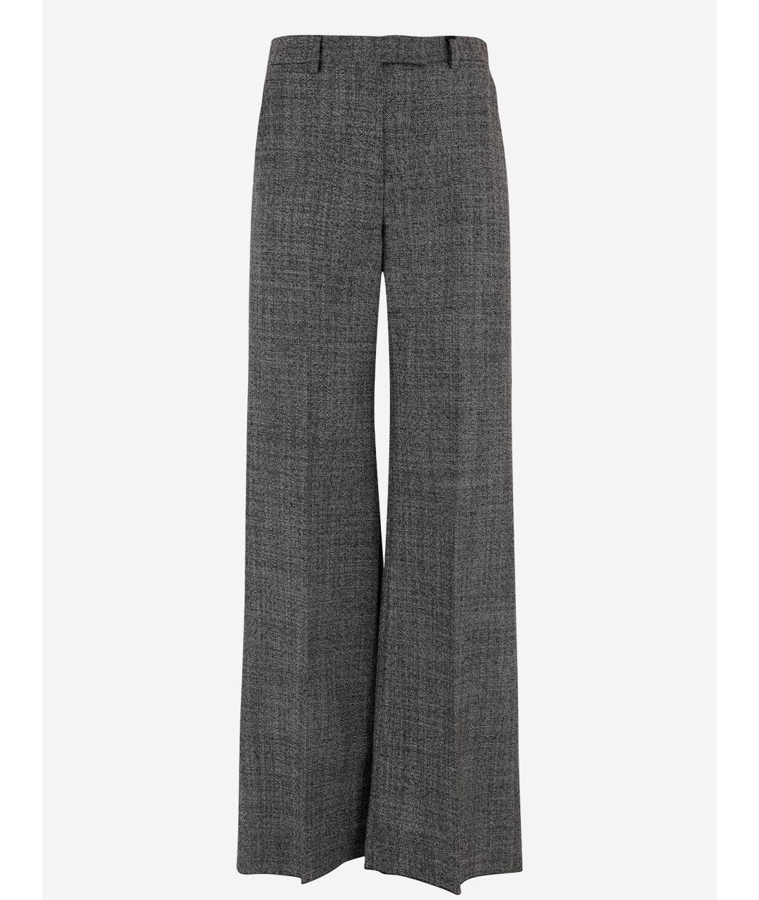 VALENTINO Серые шерстяные прямые брюки, фото 4