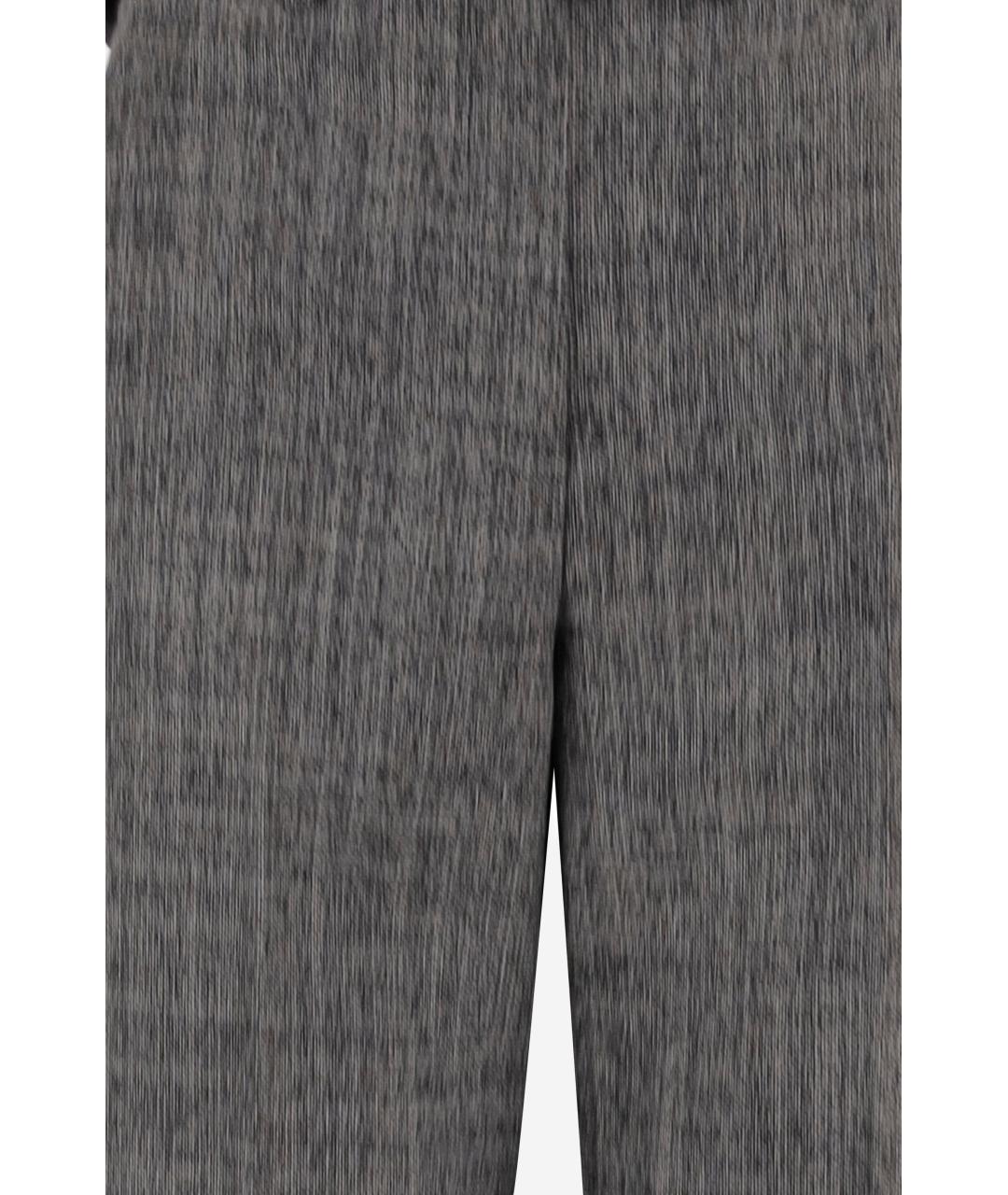 VALENTINO Серые шерстяные прямые брюки, фото 3