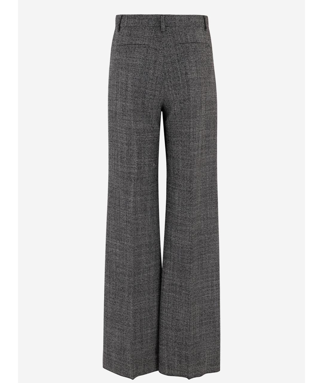 VALENTINO Серые шерстяные прямые брюки, фото 2