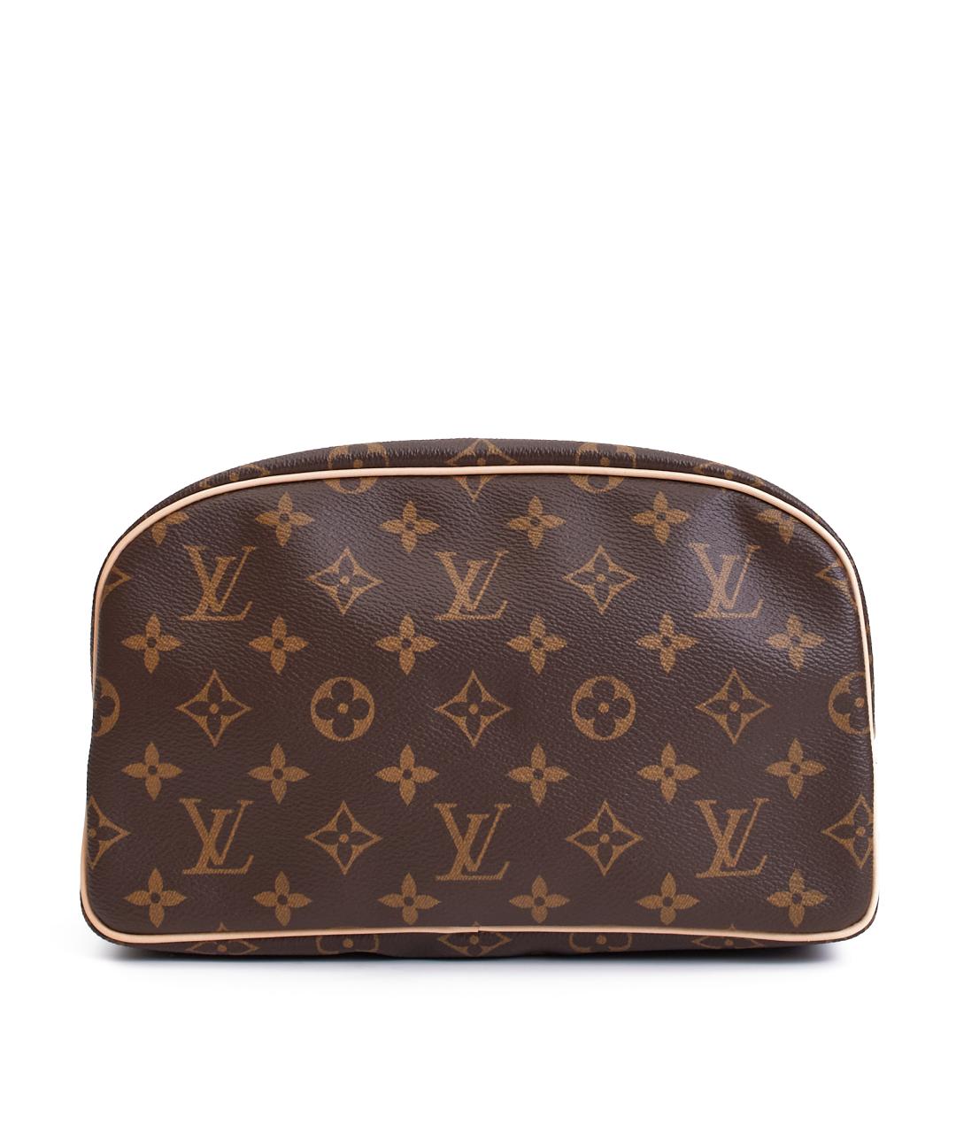 LOUIS VUITTON Коричневая кожаная косметичка, фото 1
