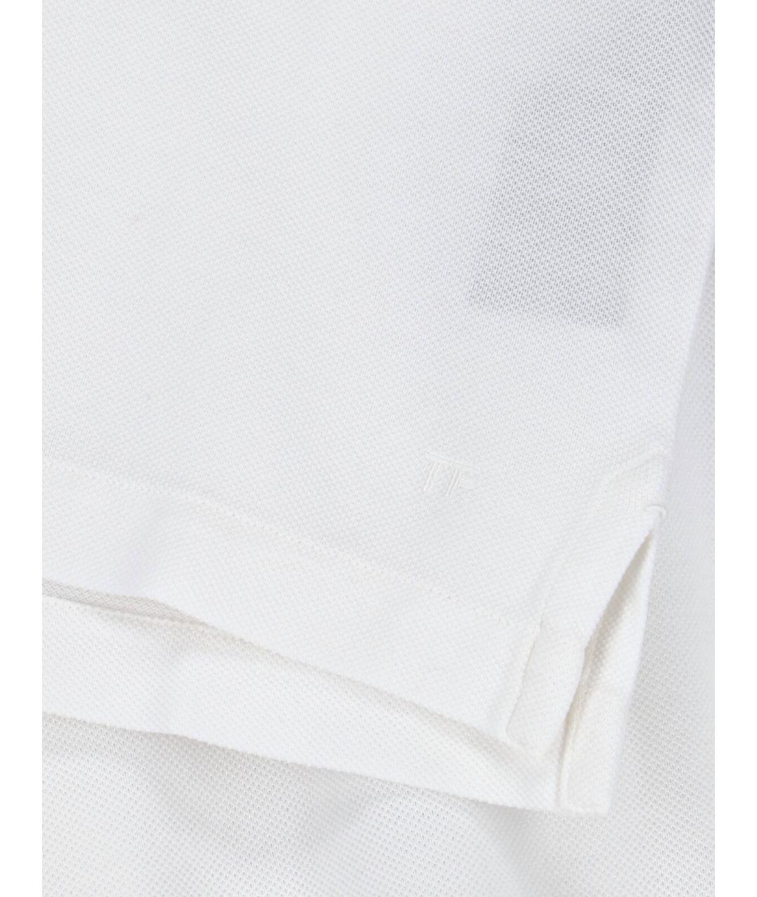TOM FORD Белое поло с коротким рукавом, фото 3