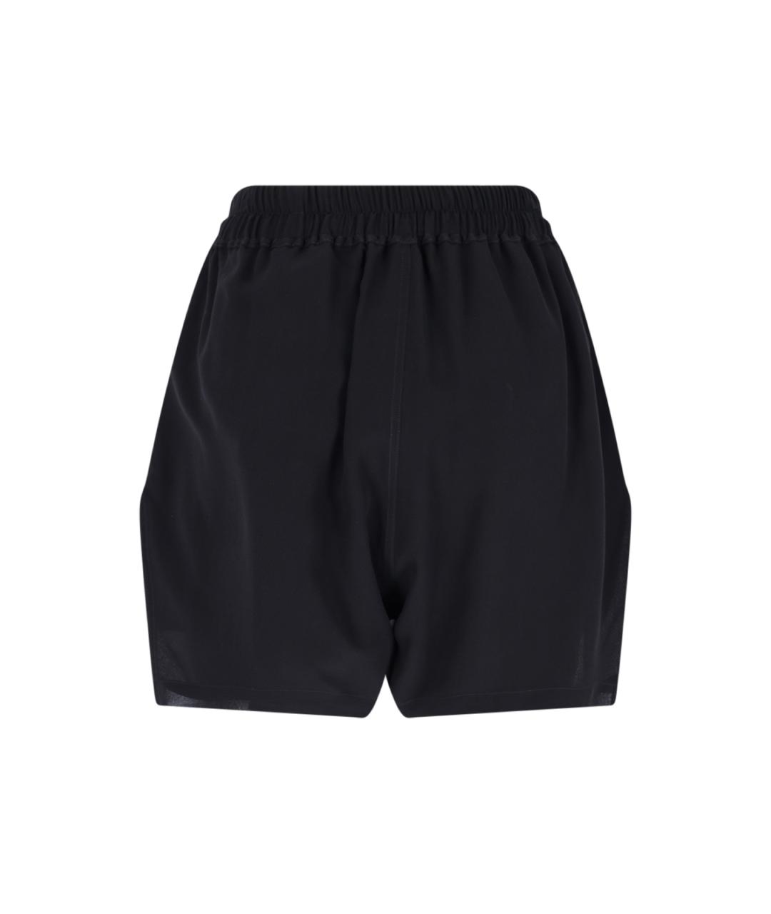 RICK OWENS Черные шелковые шорты, фото 2