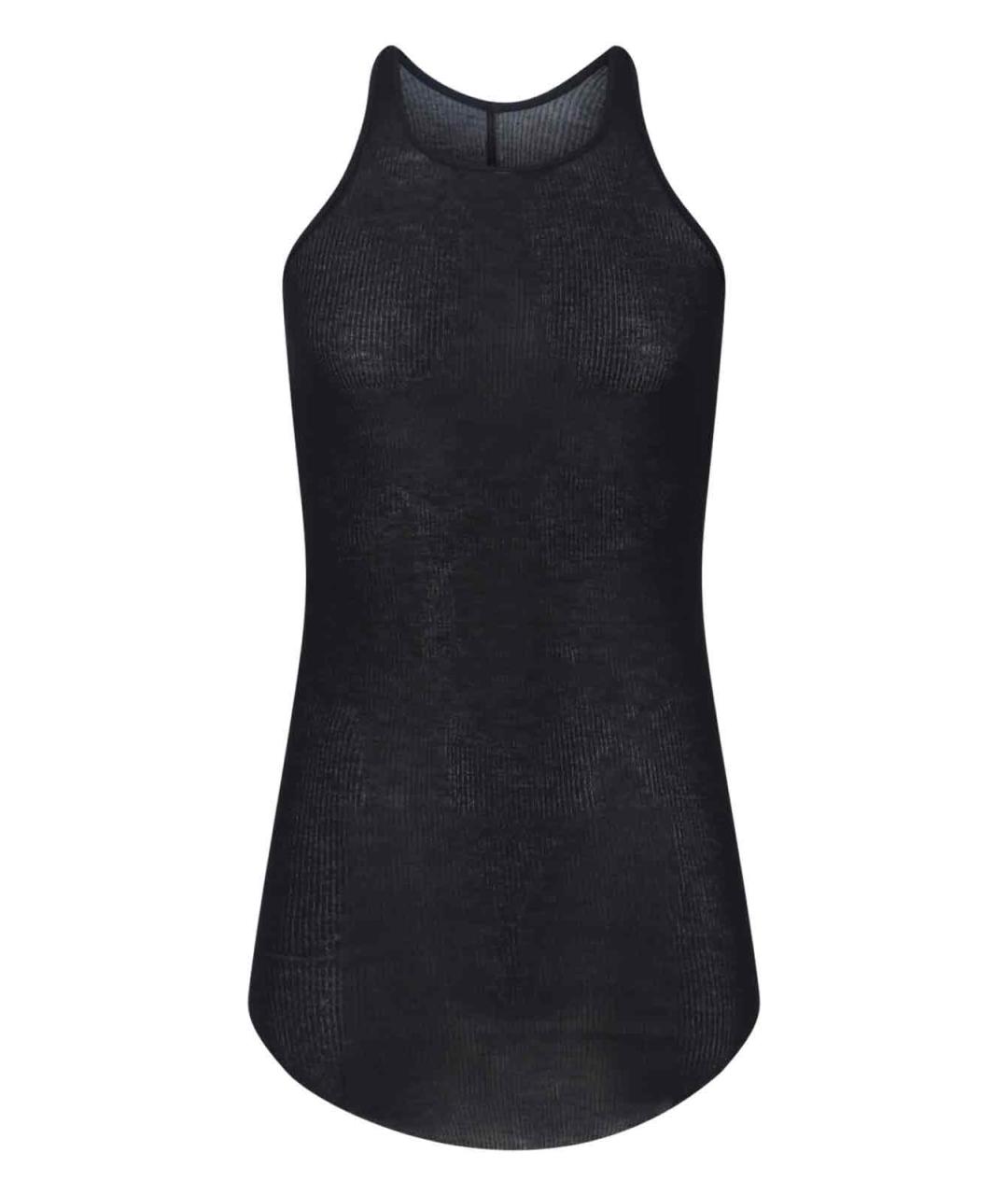 RICK OWENS Черная вискозная майка, фото 1