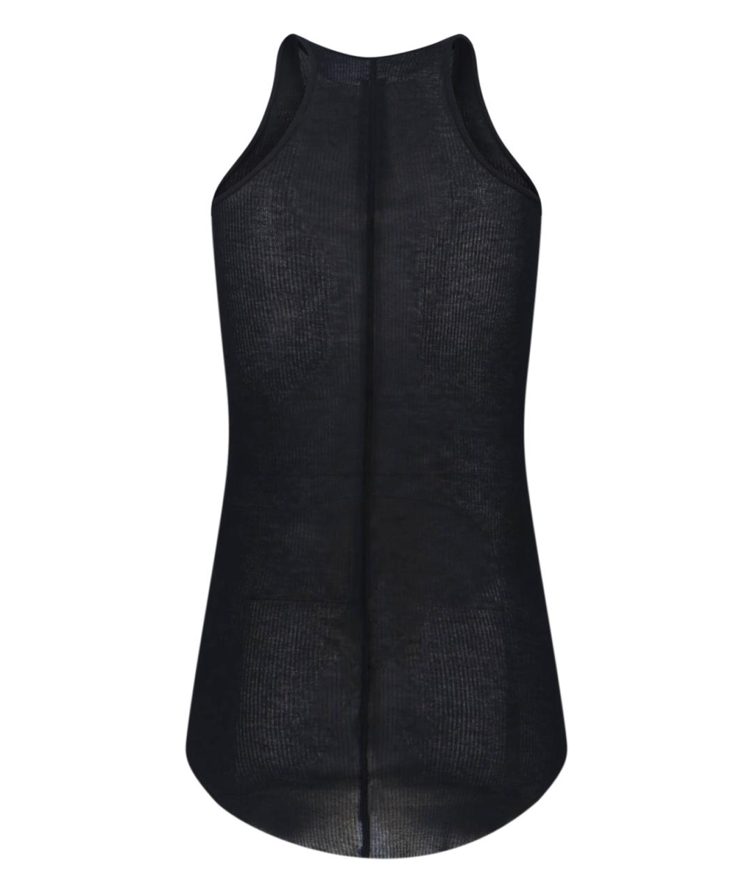 RICK OWENS Черная вискозная майка, фото 2