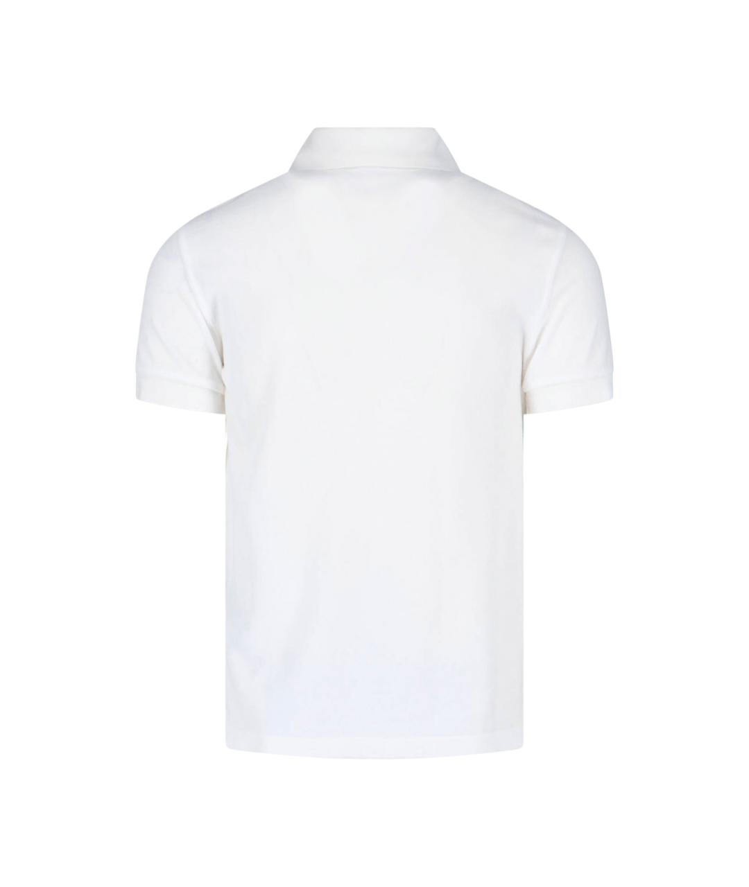 TOM FORD Белое хлопковое поло с коротким рукавом, фото 2