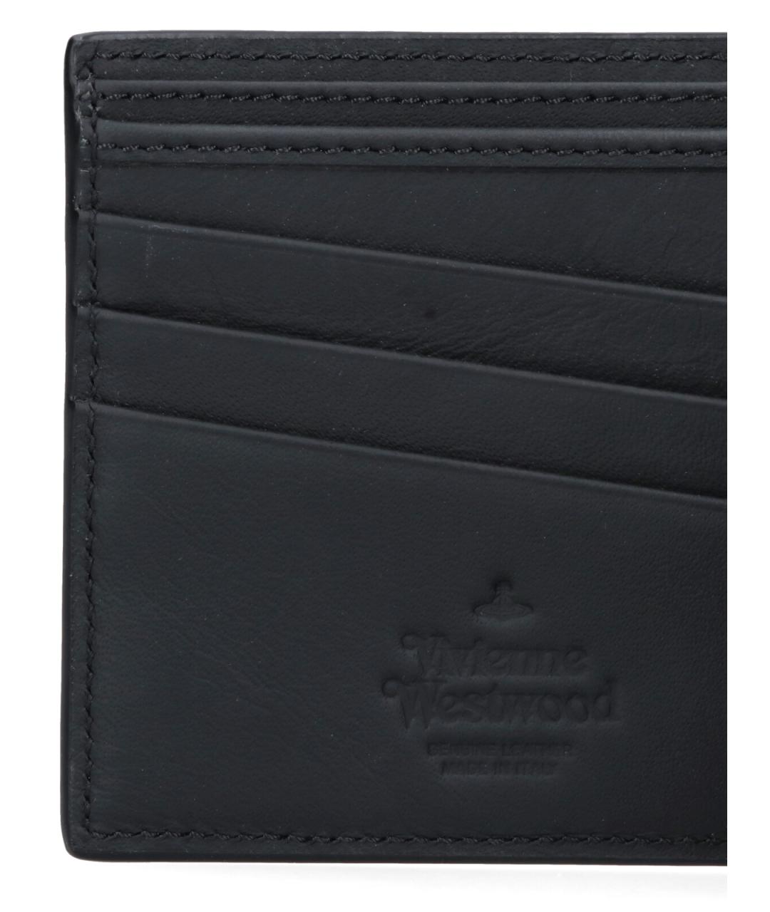 VIVIENNE WESTWOOD Черный кожаный кошелек, фото 5