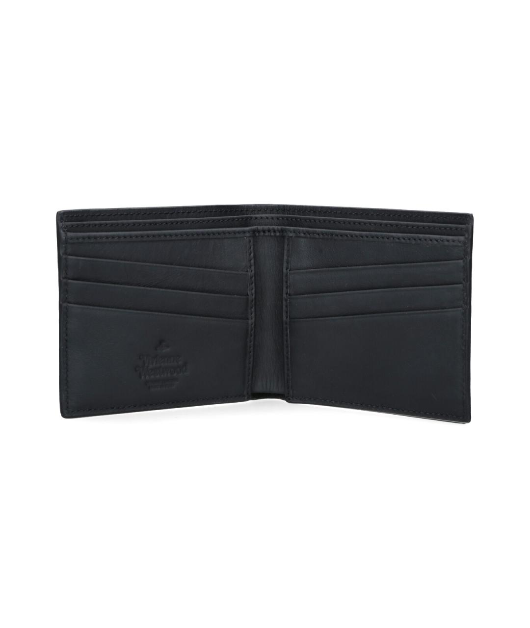 VIVIENNE WESTWOOD Черный кожаный кошелек, фото 2