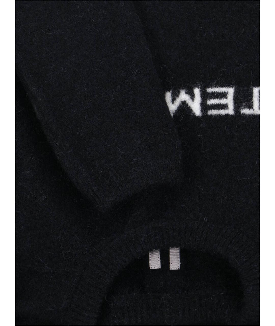 RICK OWENS Черный шерстяной джемпер / свитер, фото 5