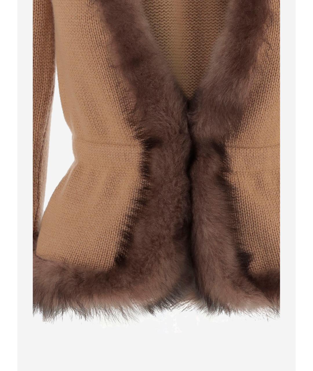 VALENTINO Коричневая кашемировая куртка, фото 3