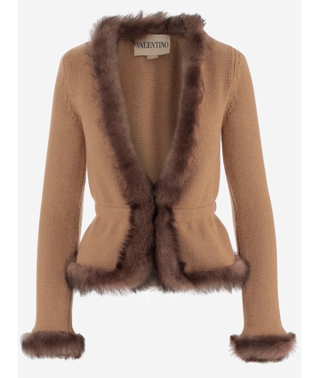 VALENTINO Коричневая кашемировая куртка, фото 4