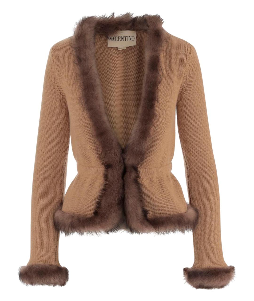 VALENTINO Коричневая кашемировая куртка, фото 1
