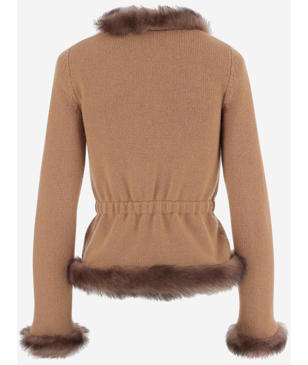 VALENTINO Коричневая кашемировая куртка, фото 2