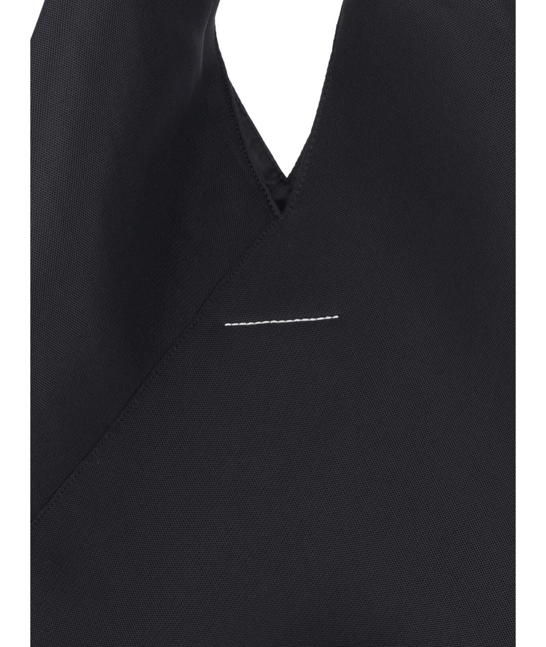 MM6 MAISON MARGIELA Черная тканевая сумка тоут, фото 4