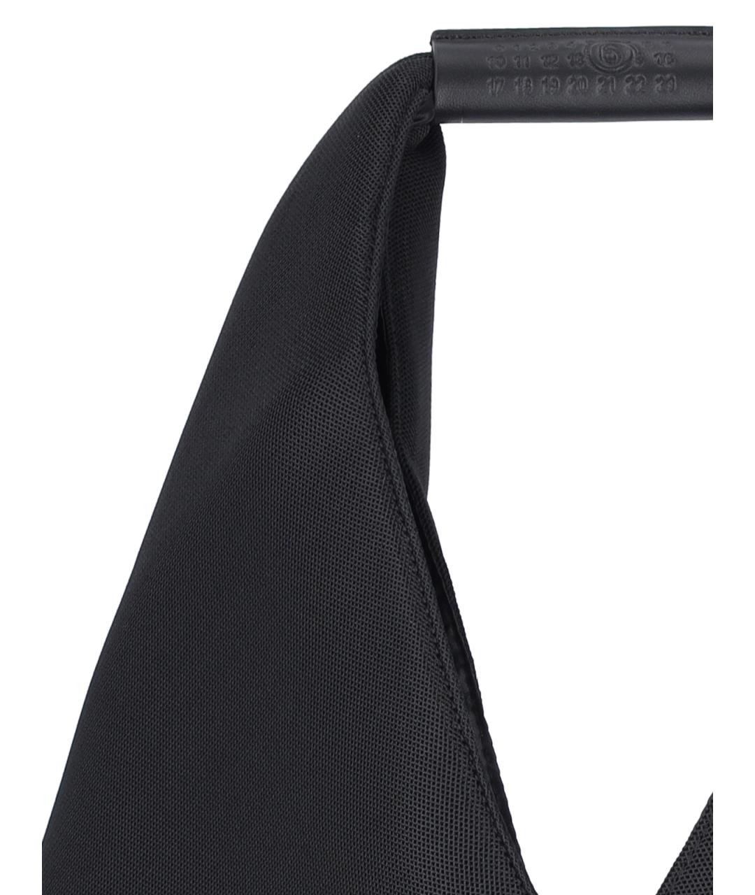 MM6 MAISON MARGIELA Черная тканевая сумка тоут, фото 5