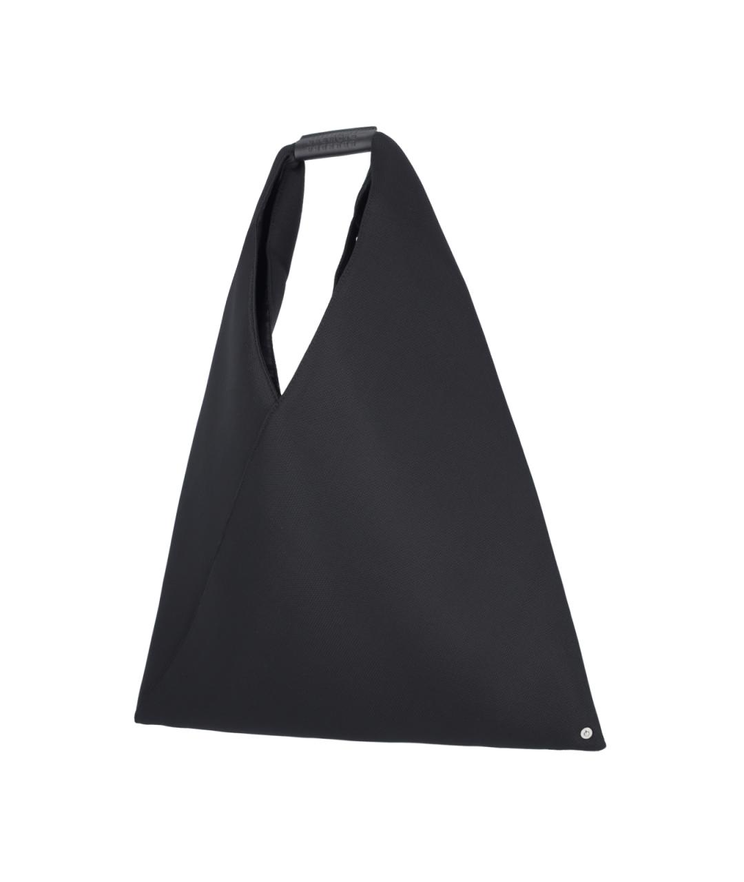 MM6 MAISON MARGIELA Черная тканевая сумка тоут, фото 2