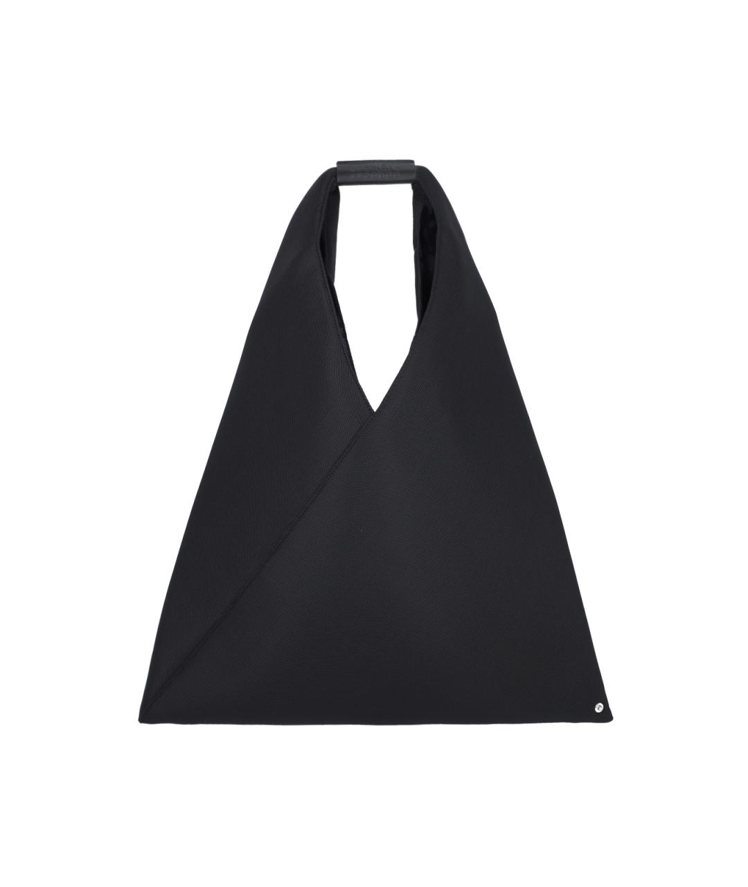 MM6 MAISON MARGIELA Черная тканевая сумка тоут, фото 1