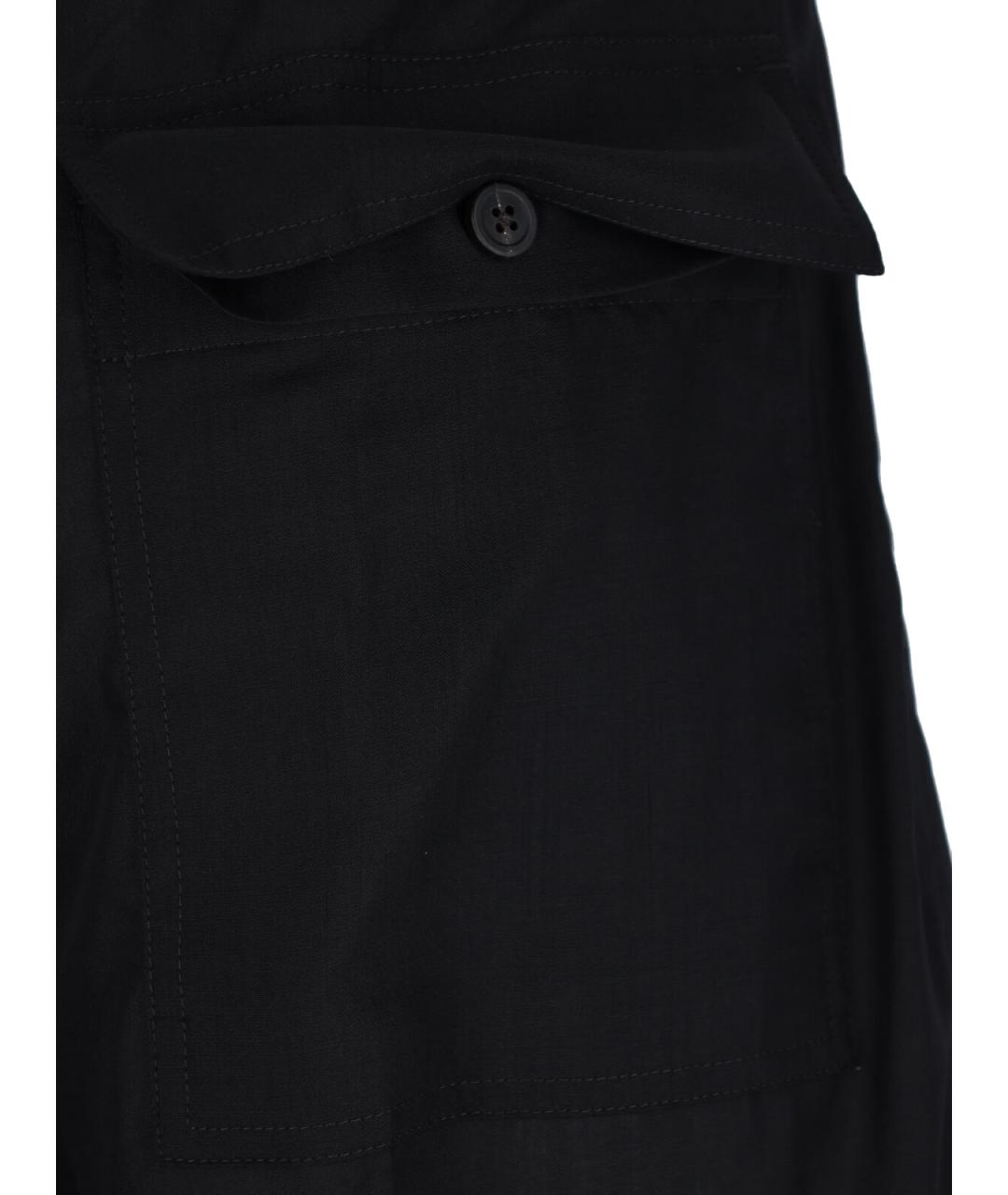 RICK OWENS Черные шерстяные прямые брюки, фото 4