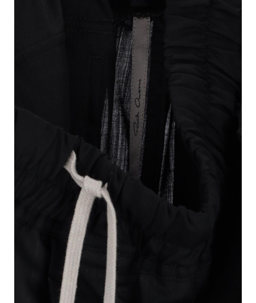 RICK OWENS Черные шерстяные прямые брюки, фото 5