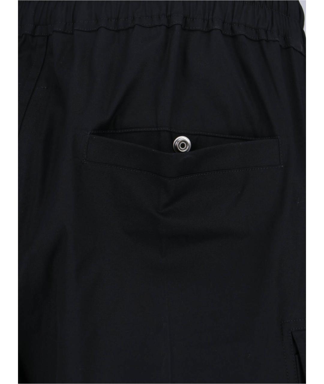 RICK OWENS Черные хлопковые шорты, фото 4