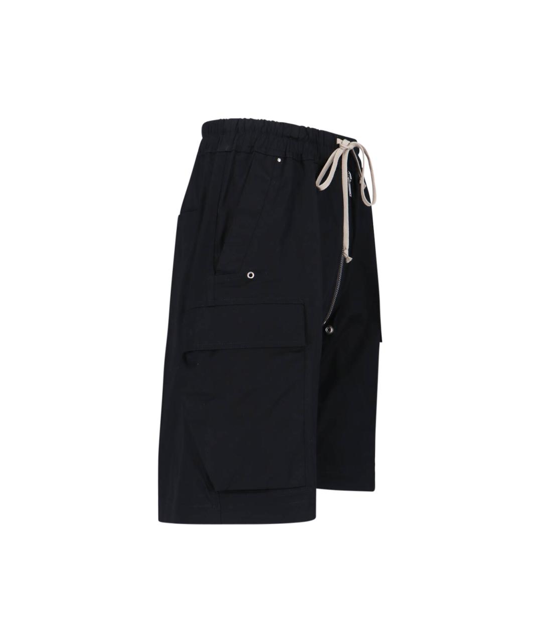 RICK OWENS Черные хлопковые шорты, фото 3