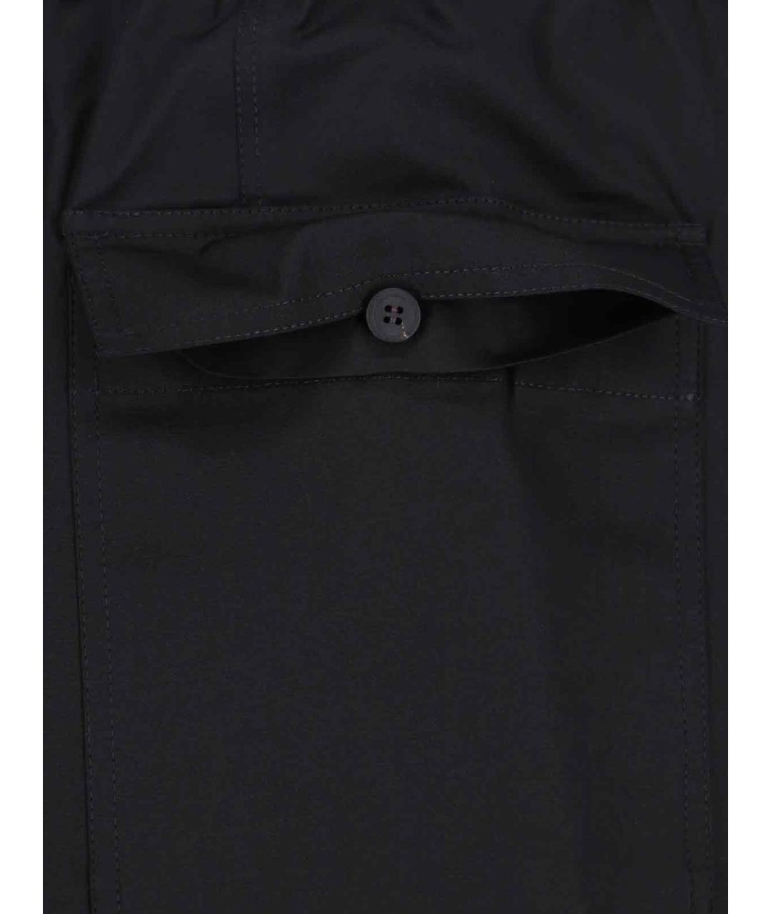 RICK OWENS Черные хлопковые шорты, фото 4