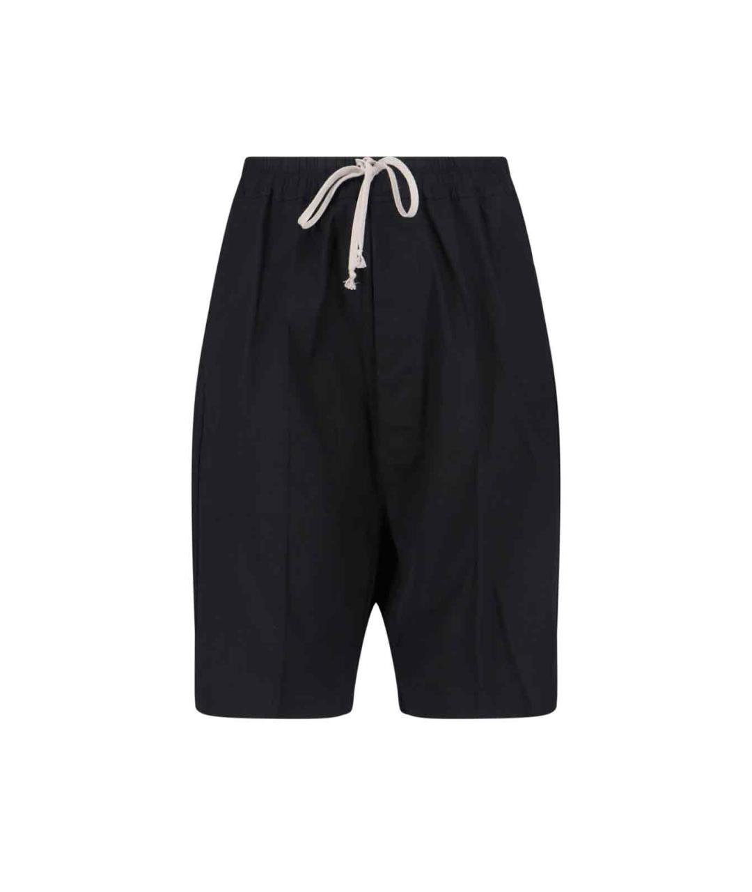 RICK OWENS Черные хлопковые шорты, фото 1