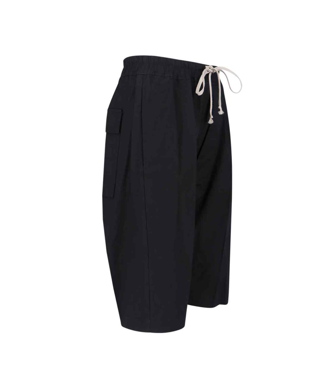 RICK OWENS Черные хлопковые шорты, фото 3