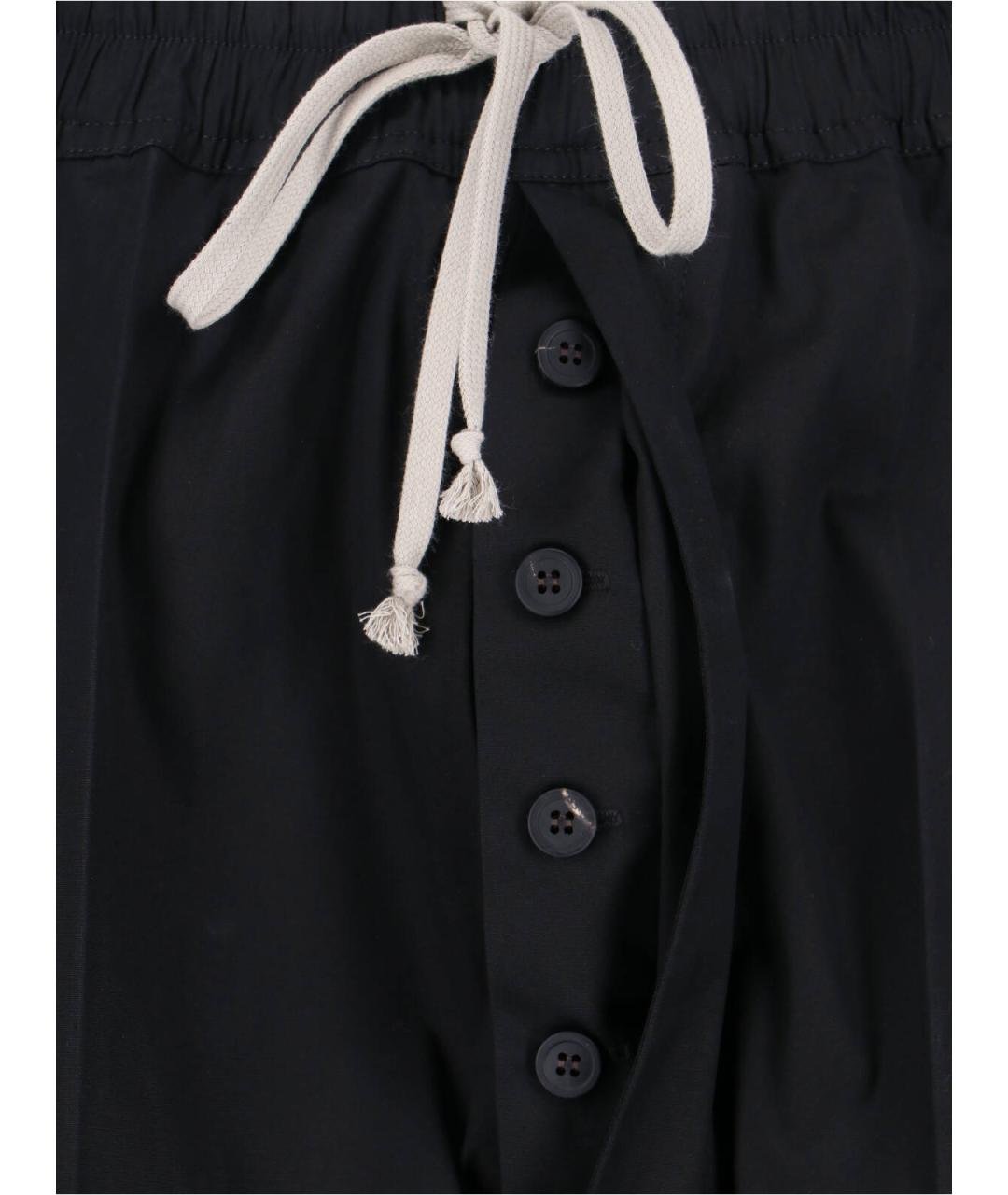 RICK OWENS Черные хлопковые шорты, фото 5