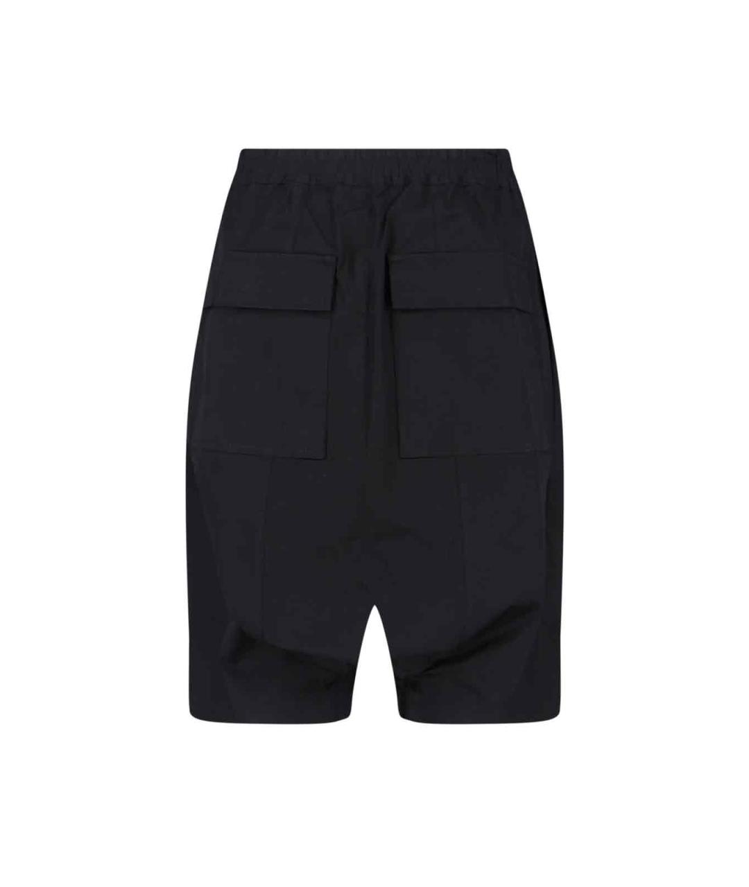 RICK OWENS Черные хлопковые шорты, фото 2