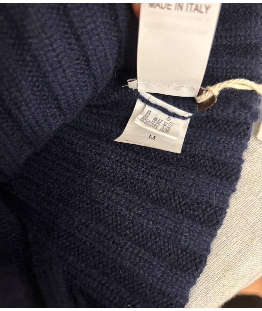 BRUNELLO CUCINELLI Темно-синяя кашемировая шапка, фото 3