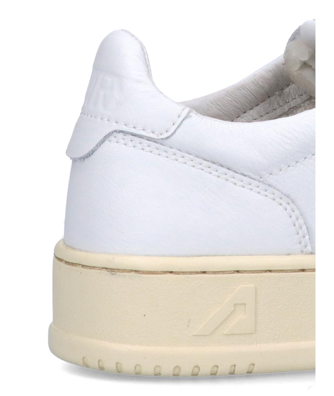 AUTRY Белые кожаные низкие кроссовки / кеды, фото 4