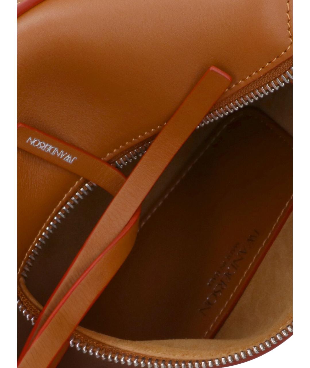 J.W.ANDERSON Коричневая кожаная сумка тоут, фото 4