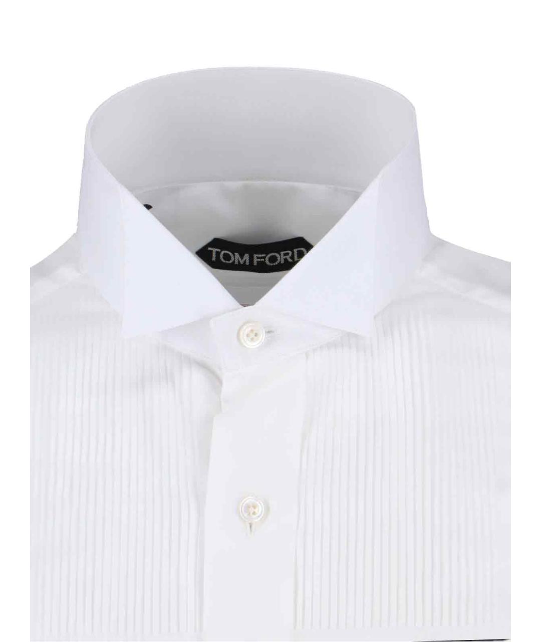 TOM FORD Белая хлопковая кэжуал рубашка, фото 3