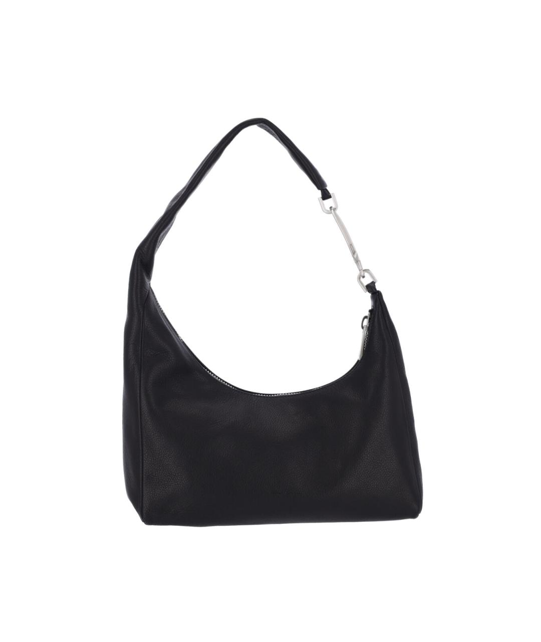 RICK OWENS Черная кожаная сумка через плечо, фото 3