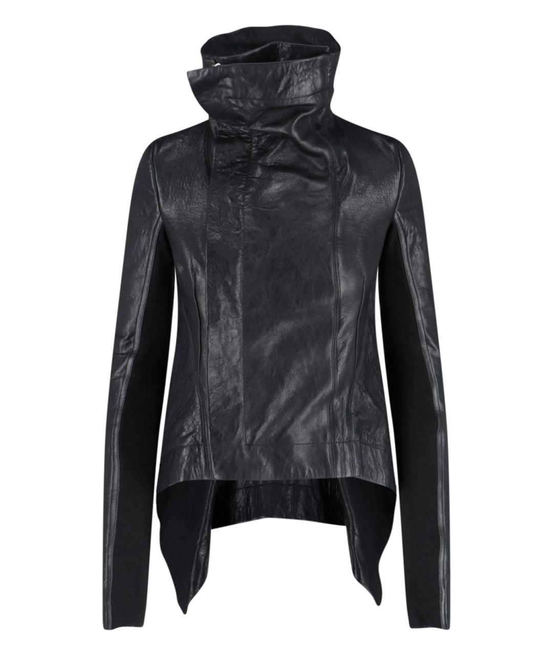 RICK OWENS Черная кожаная куртка, фото 1