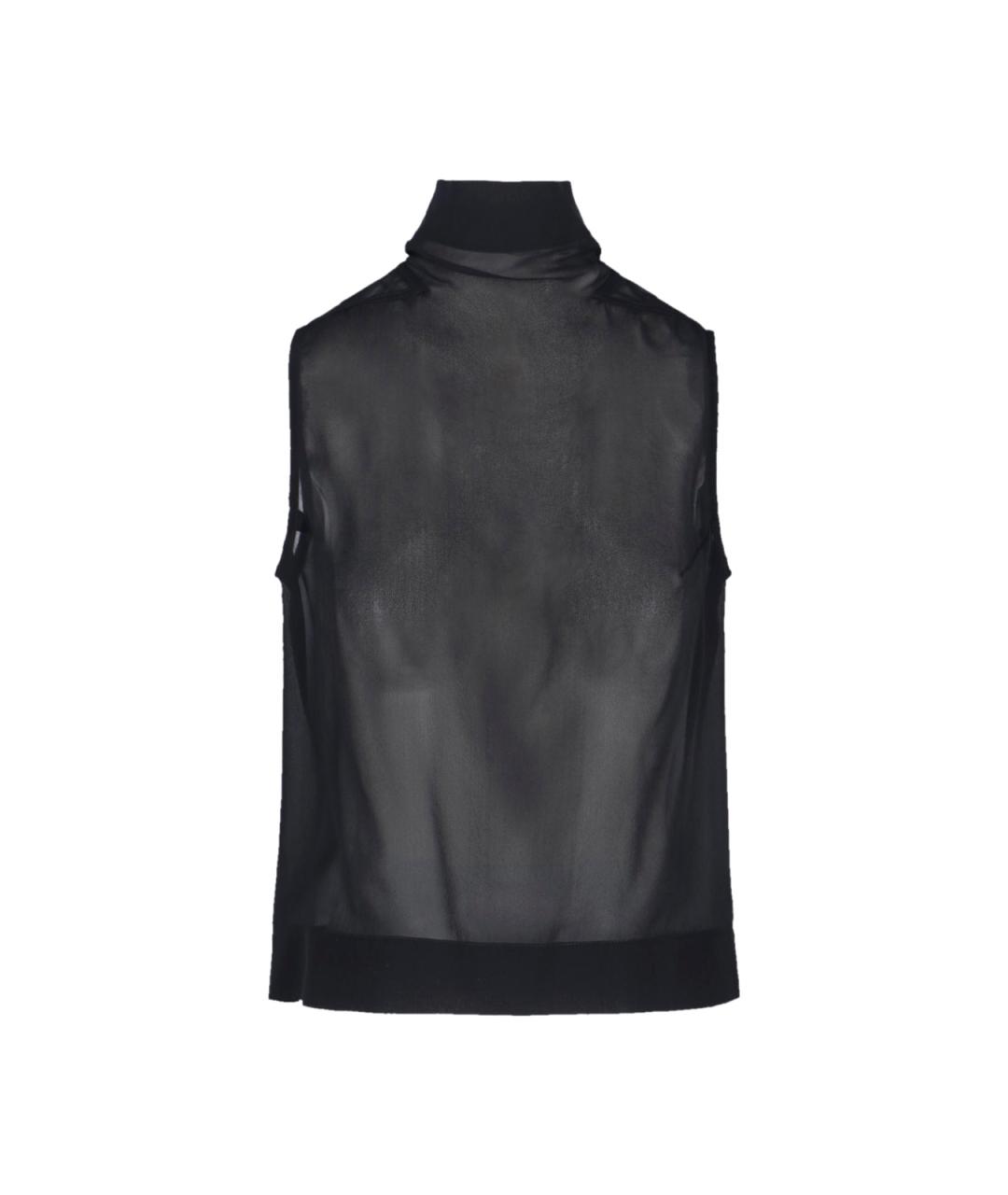 RICK OWENS Черная шелковая блузы, фото 1