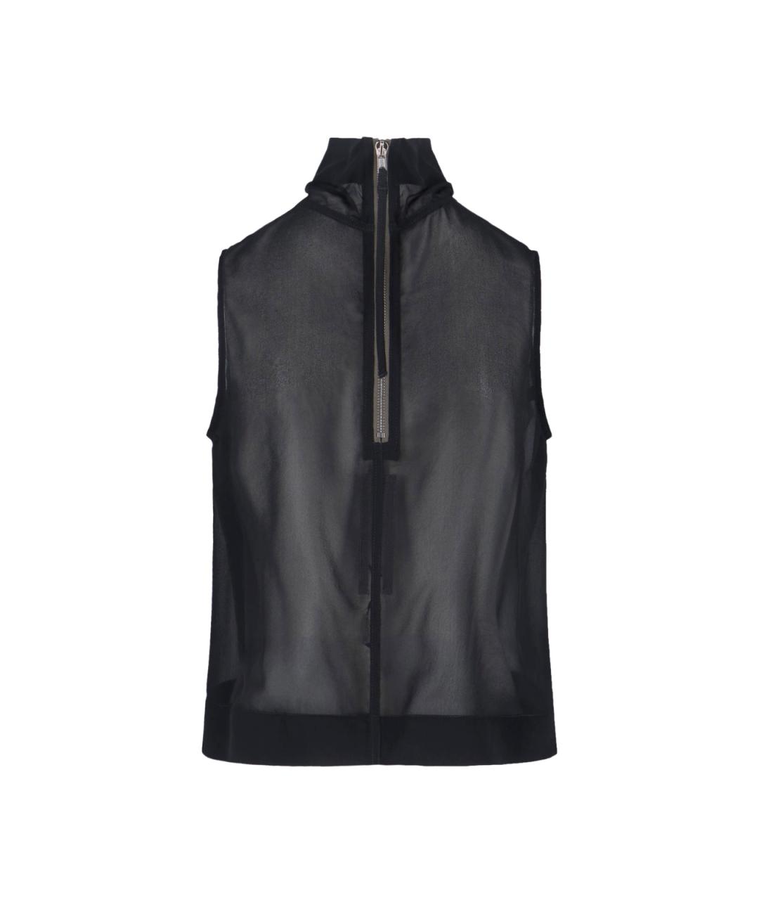 RICK OWENS Черная шелковая блузы, фото 2