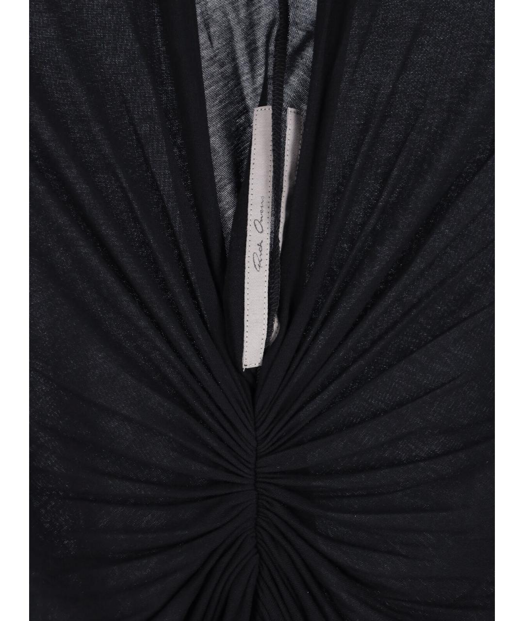 RICK OWENS Черное вискозное коктейльное платье, фото 4