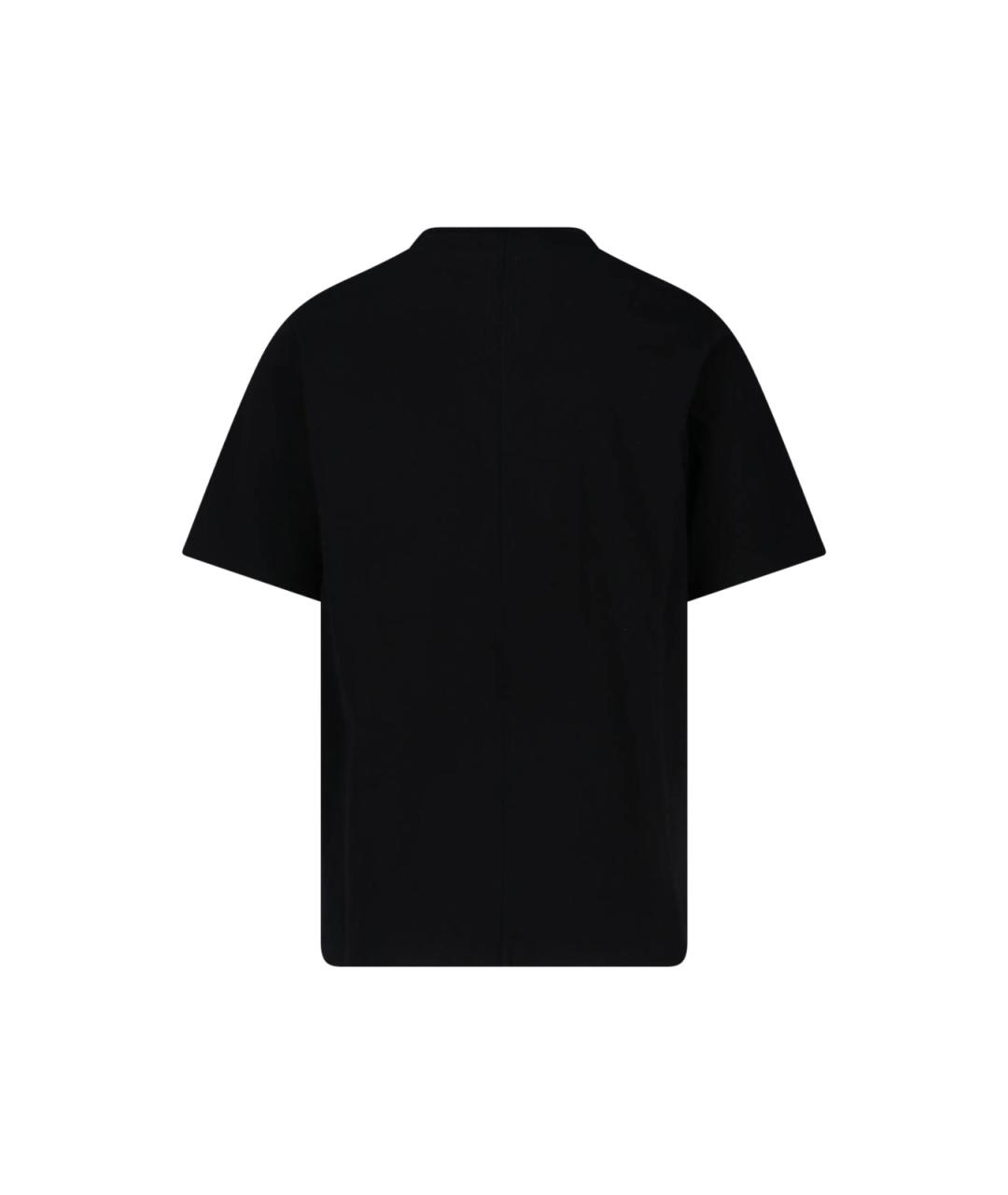 RICK OWENS Черная хлопковая футболка, фото 2