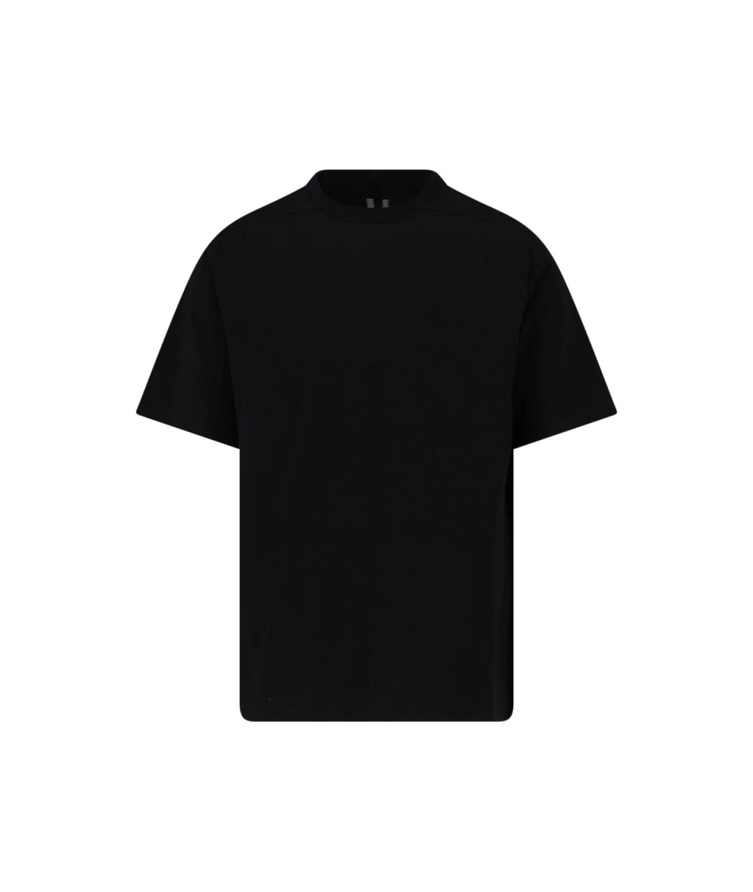 RICK OWENS Черная хлопковая футболка, фото 1