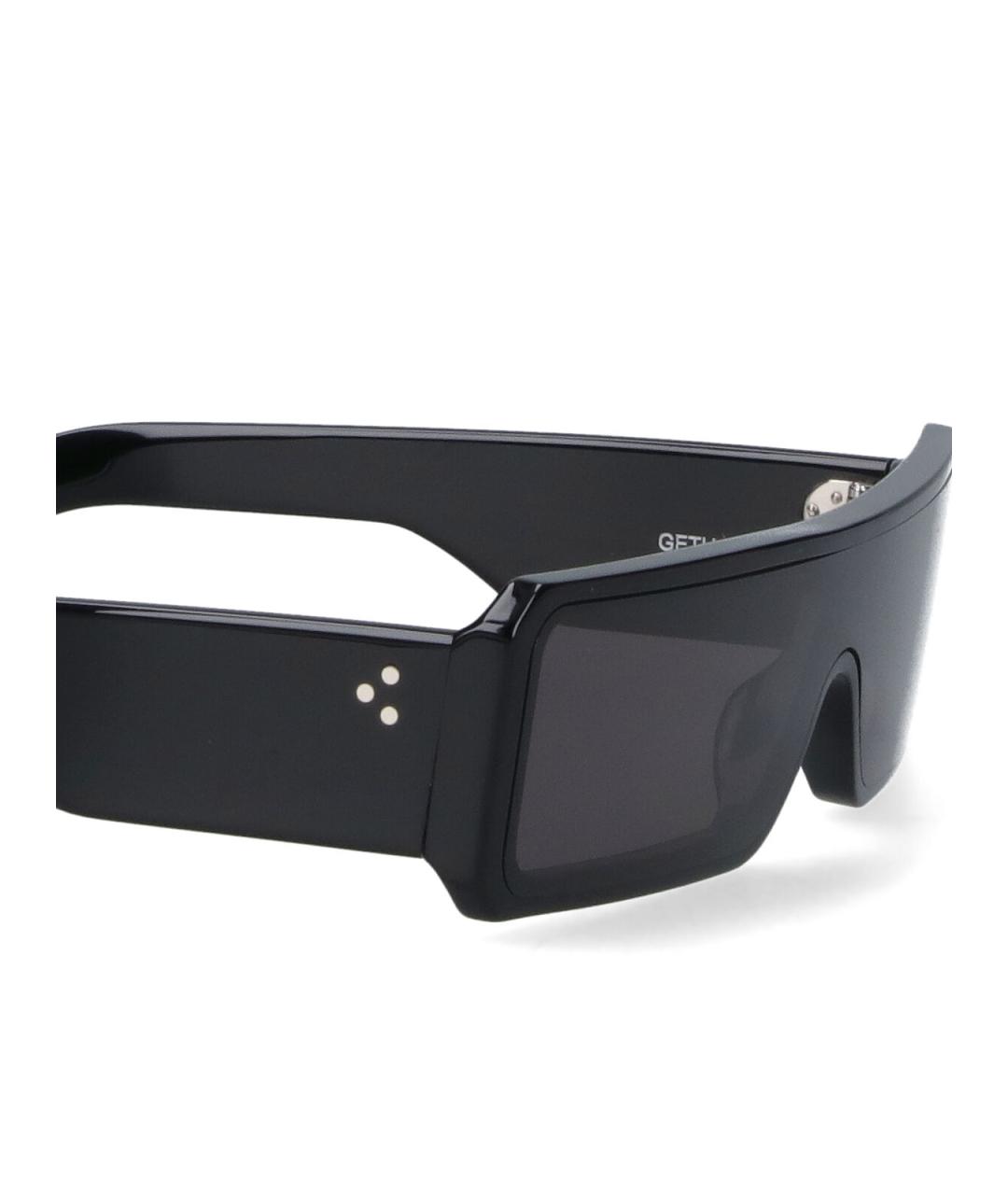 RICK OWENS Черные пластиковые солнцезащитные очки, фото 3