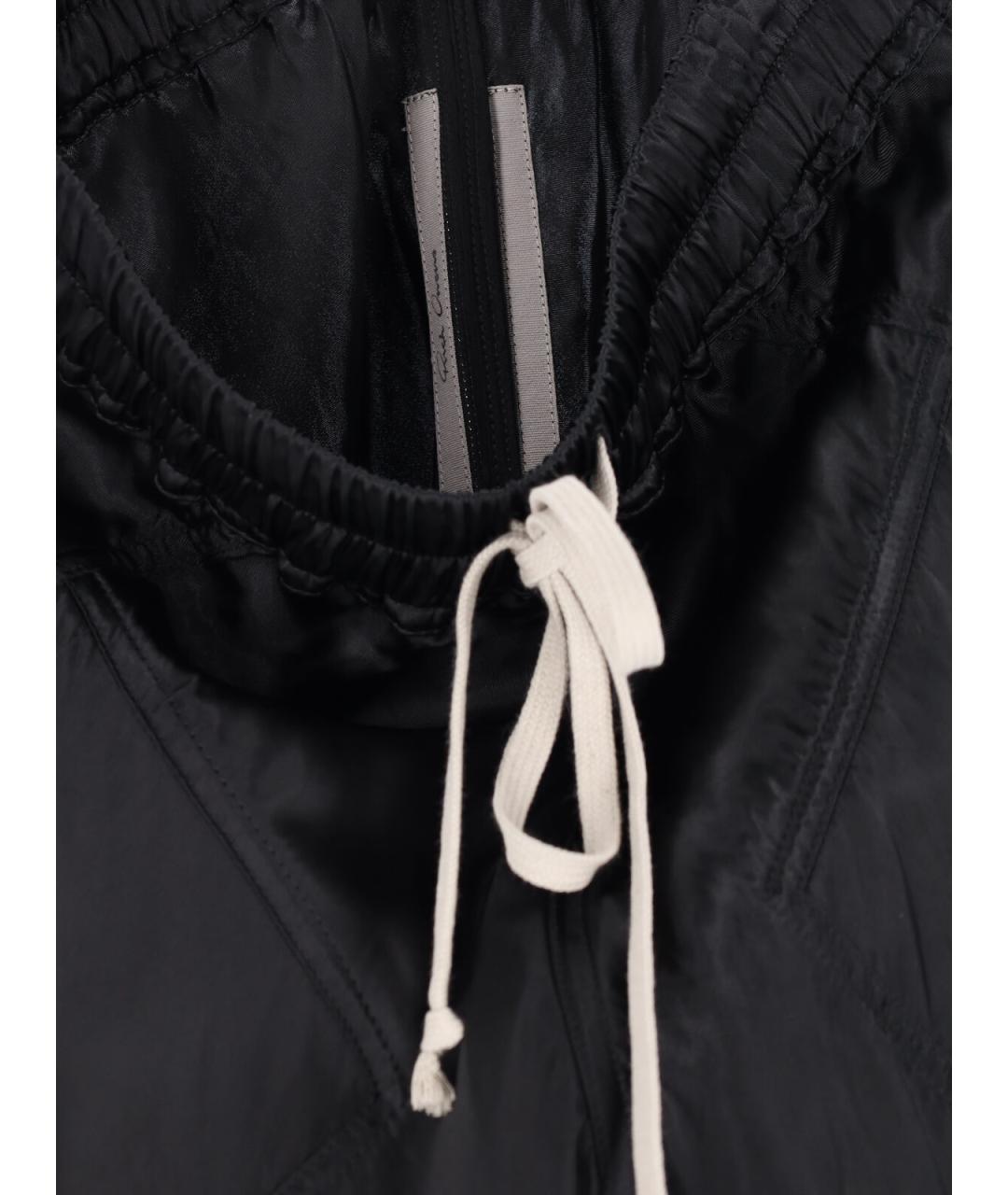 RICK OWENS Черные вискозные прямые брюки, фото 4