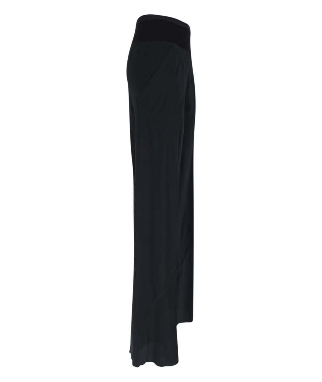RICK OWENS Черные ацетатные прямые брюки, фото 3