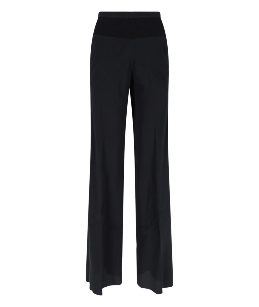 RICK OWENS Черные ацетатные прямые брюки, фото 1