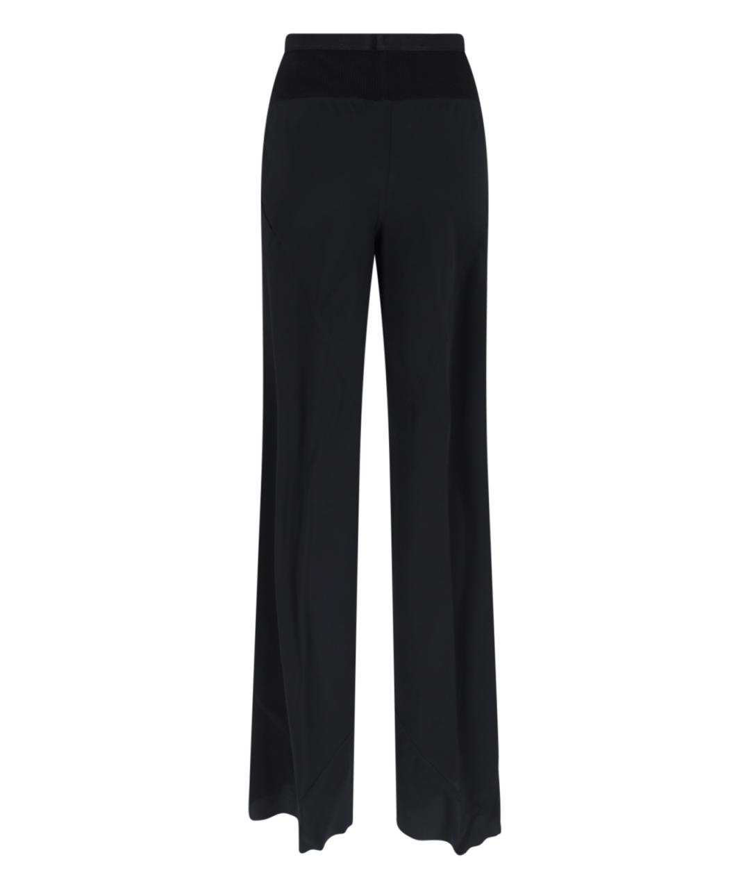 RICK OWENS Черные ацетатные прямые брюки, фото 2